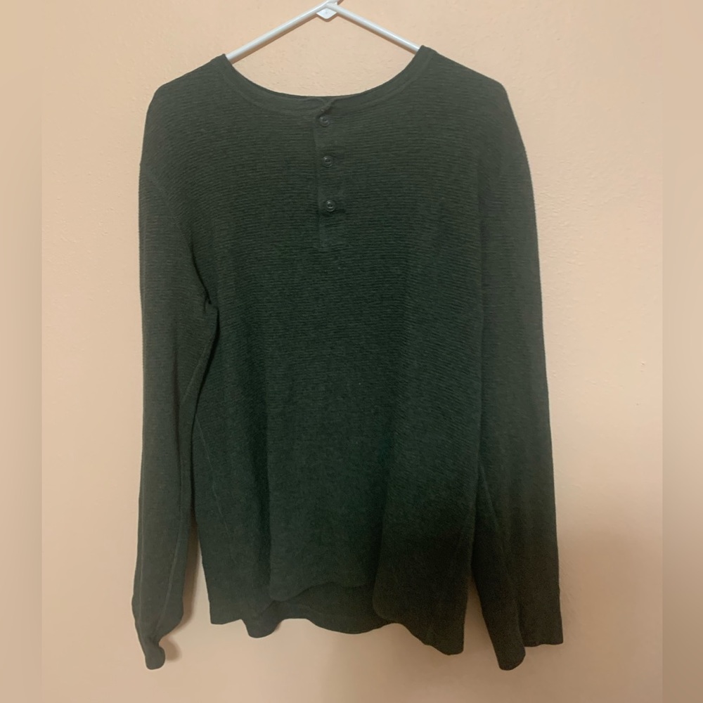 J. Crew Sweater Mens Large Wool Cotton Green Long Sleeve - Picture 1 of 3